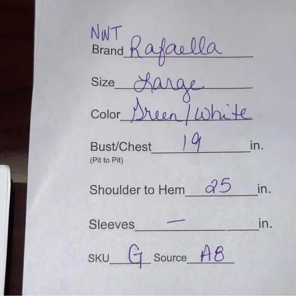 NWT Rafaella Green Tropical Sleeveless Polo Tunic Top Large - Picture 8 of 8